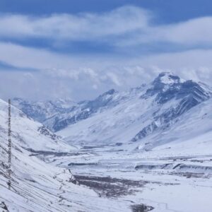 Avalanche in the Himalayas of Nepal